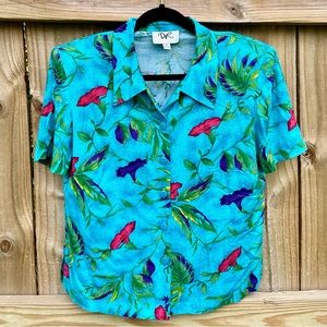 Vintage DR Top with Shoulder Pads Size 8